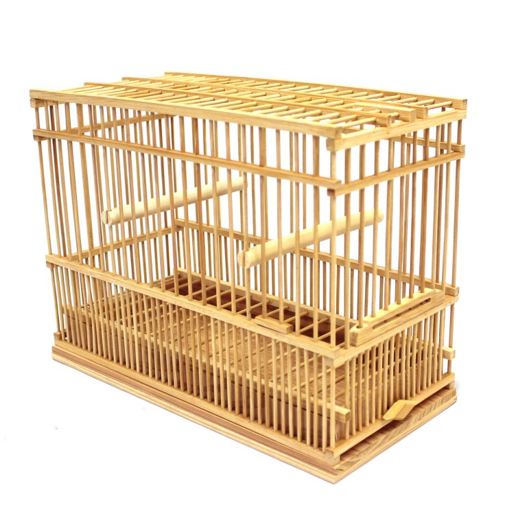 鳥かご 鳥籠 とりかご 竹製 メジロ籠 めじろ箱 飼育ゲージ 水浴び 5連+